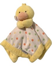 Carter s Yellow Duck Polka Dot Baby Lovey Security Blanket Lovie Plush Toy