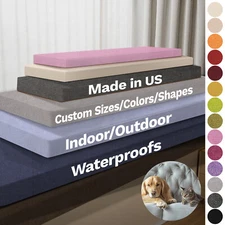 Colourtree 1" Thick Custom Bench Cushion Window Seat Cushion Indoor Outdoor 