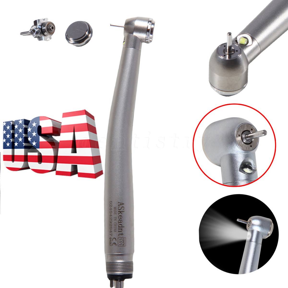 Sirona Style Dental High Speed Handpiece LED Fiber Optic Torque