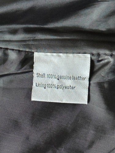 Cellini LEATHER COLLECTION Black Soft Mosaic Patch Leather Women Coat Jacket M - Picture 8 of 10