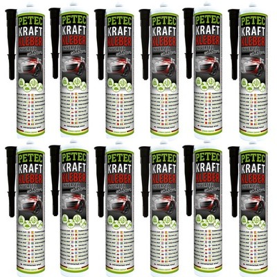 Petec Kraftkleber Karosseriekleber 12x290ml elastischer 1K Klebe- und Dichtstoff