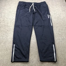 AND1 Pants Mens 2XL Navy Blue Zipper Pockets Drawstring Athletic Basketbal