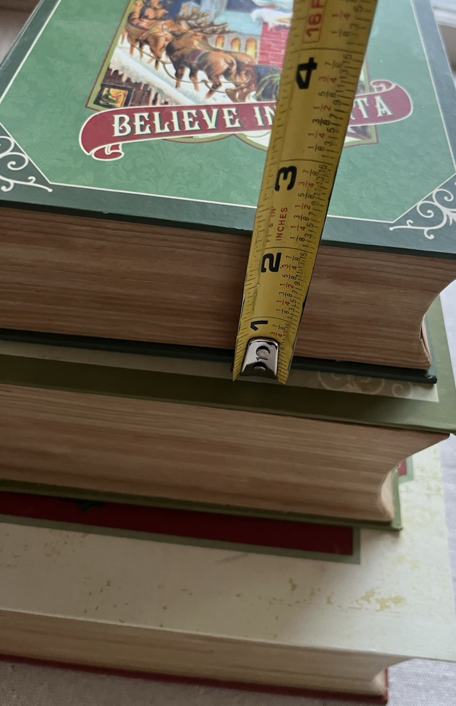 Set/3 VTG Look Decorative Nesting Christmas Book Shaped Boxes Storage, Display