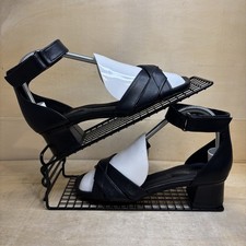 Clarks Collection Desirae Lily Ankle Strap Sandals Women's 4 Black Heeled Shoe