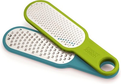 Duo 2-Piece Kitchen Grater Set, Vegetable, Cheese Coarse and Fine Grater, Citrus