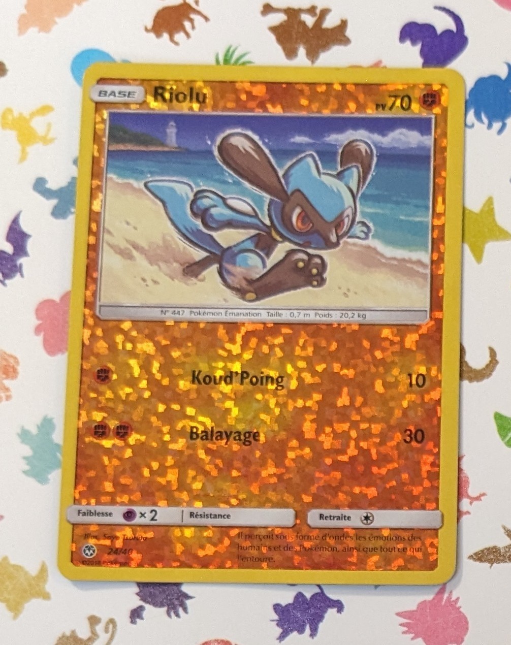 Pokemon TCG Riolu 24/40 *French* Reverse Holo McDonald's Promo 2018