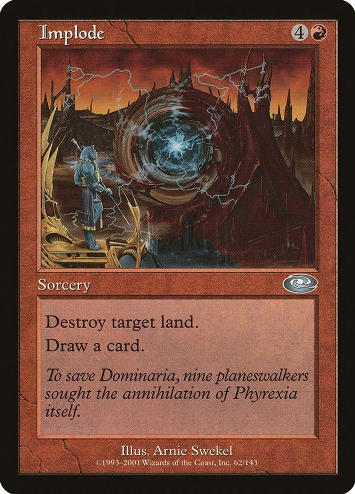 2001 Magic: The Gathering: Planeshift - Implode (#62, Uncommon, Near Mint)