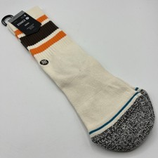 Stance Unisex Boyd Crew Height Medium Cushion Socks Off White Men 6-8.5 NEW