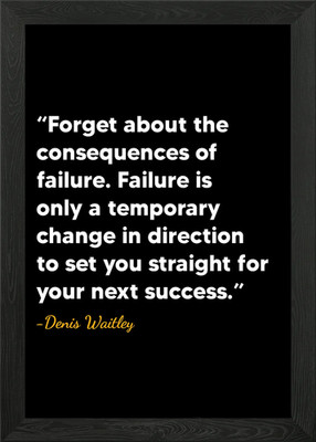 Denis Waitley Quote Framed Wall Art Poster Canvas Print Picture