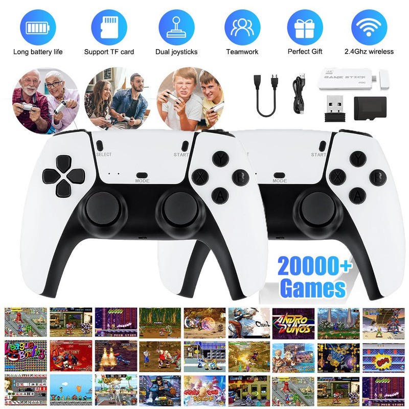 2026 Upgraded Retro Game Stick Console - Video Game Console with 2,0000+ Games