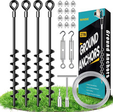 27" Ground Anchors Heavy Duty Shed Anchors Kit, Mobile Home Anchor with 3/16" Ga