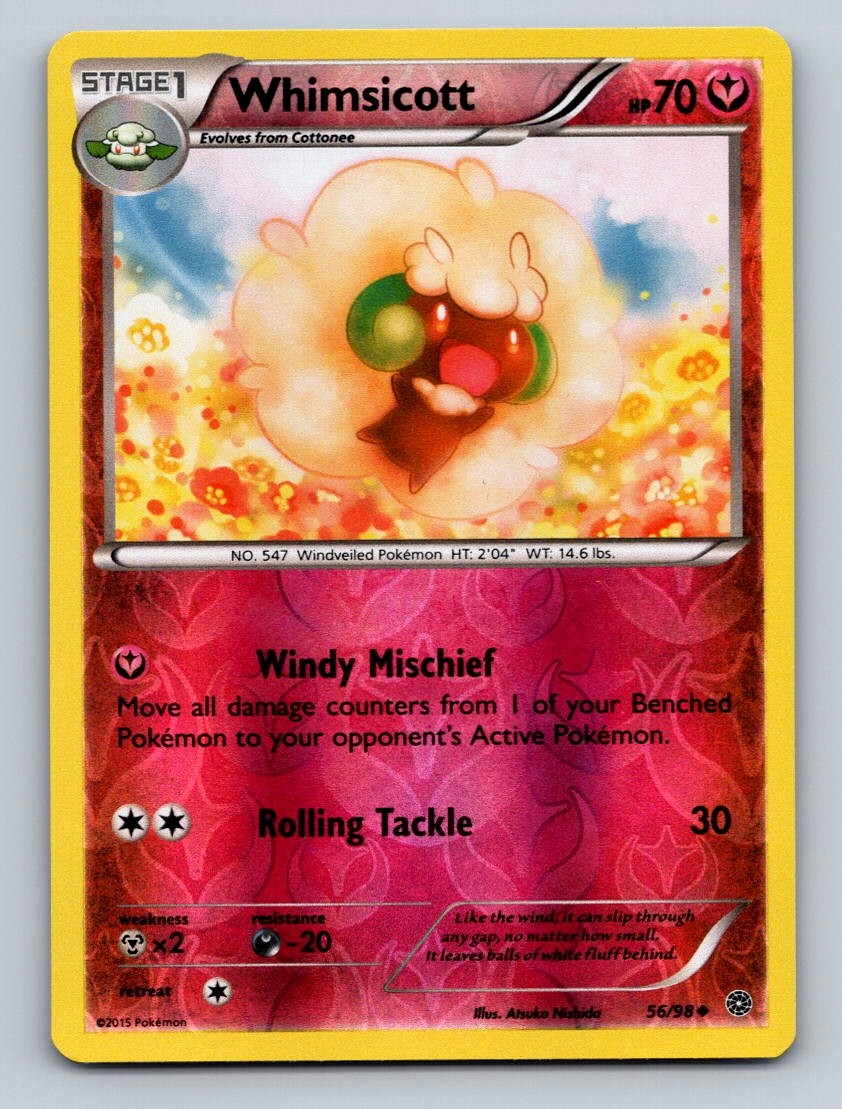 Whimsicott Reverse Holo Uncommon XY - Ancient Origins 56/98