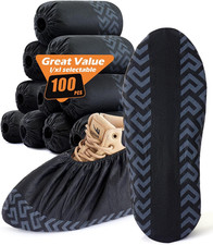 X-Large 100 Pcs Shoe Covers Disposable Non-Slip,Shoe Covers for Indoors Reusable