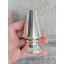 Restoration Hardware Silver Tone Metal Tapered Bud Vase Made in India 3"