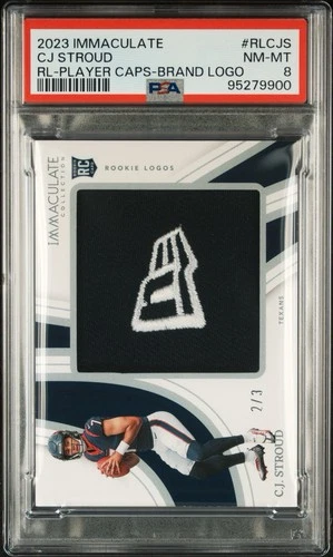 2023 Panini IMMACULATE CJ Stroud ROOKIE LOGOS #RLCJS Player Caps Brand Logo 2/3