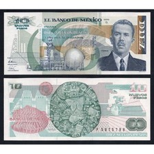 MEXICO 10 New Pesos 1992 Q Series - UNC - Pick 95_Q
