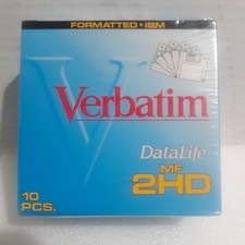 Verbatim DataLife MF 2HD 3.5" Floppy Disks 10 Pack High Density 87410 New Sealed