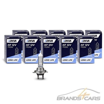 10x ENVA H7 GLÜHLAMPE 55W 12V GLÜHBIRNE AUTOBIRNE LONGLIFE: längere Lebensdauer!