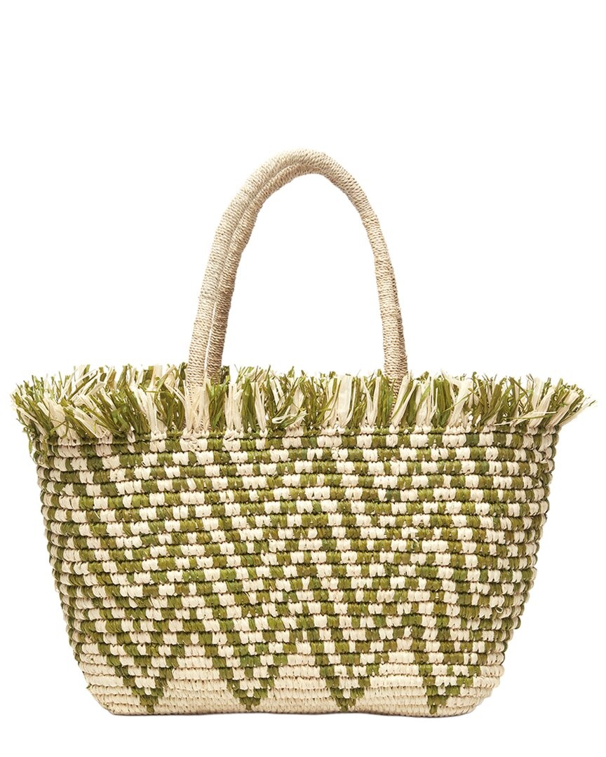 Mar Y Sol Bahia Raffia Tote Women's Green