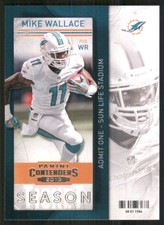 2013 Panini Contenders #41 Mike Wallace Miami Dolphins Football Card 35566