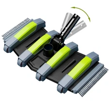 Heavy Duty Pool Vacuum Head with Wheels & Aluminum Handle, Professional Weigh...