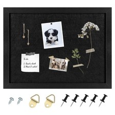 Cork Board Bulletin Board, Black Frame Cork Boards for Walls with Felt, Decor...