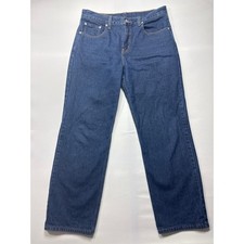 Levi's Women's Low Pro "Irregular" Pinstripe Blue Jeans - 31x30 34x29.5 