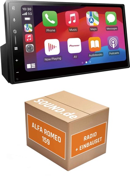 Autoradio Pioneer SPH-DA77DAB FüR Alfa Romeo 159 + Navigation Apple Carplay Andr-image