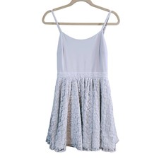 Alice + Olivia Hilta Sleeveless Gray Swing Party Dress Lace Skirt Women's 2