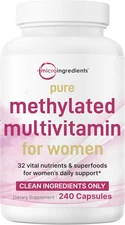 Pure Methylated Multivitamin for Women, 240 Capsules | 32-In-1 Formula with Vita