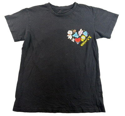 BT21 BTS Characters 2-Sided Graphic T-Shirt Black Small Koya Tata RJ Korean