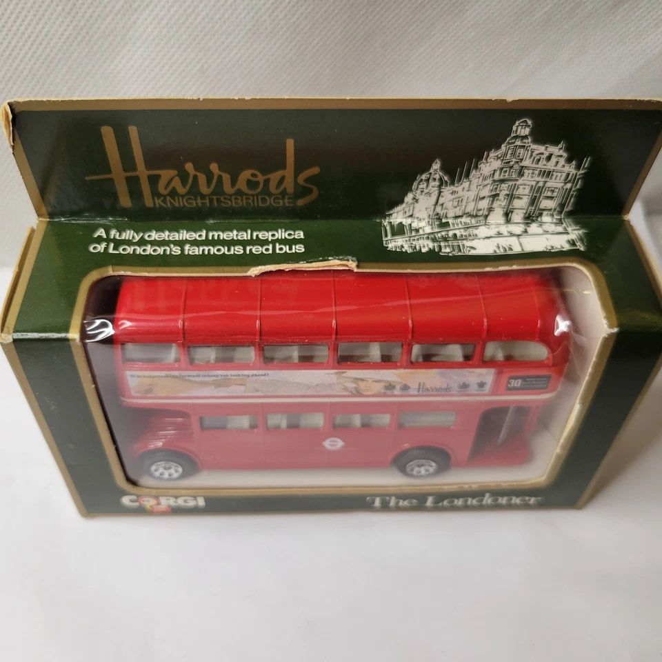 Vintage Red Corgi London Bus Die Cast The Londoner At Harrods Knights Bridge - Image 3 of 4