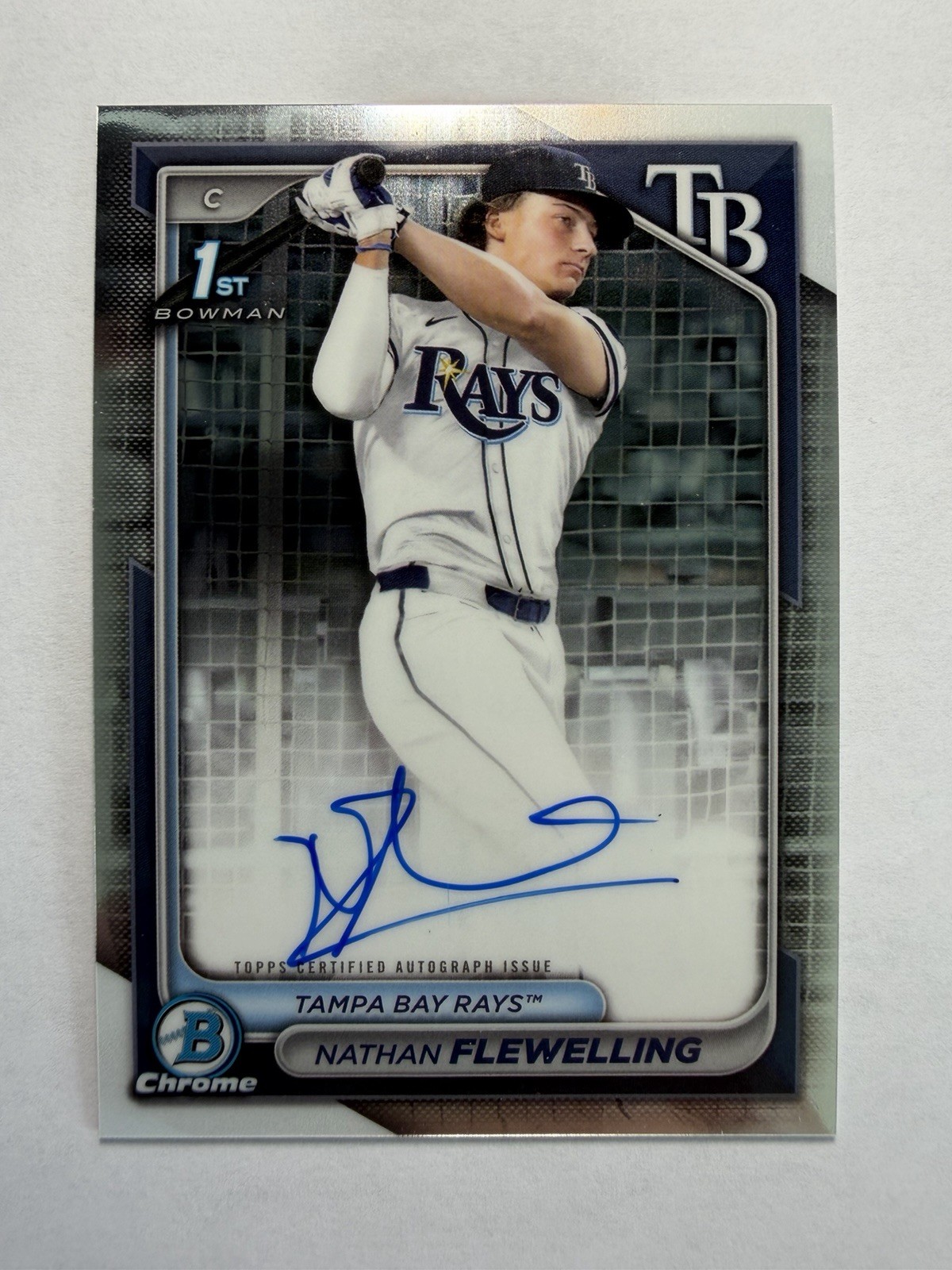 2024 Bowman Draft - Chrome Prospect Autographs Nathan Flewelling #CPA-NF 