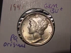 1941 MERCURY DIME GEM BU + PQ ORIGINAL POPULAR DATE NICE