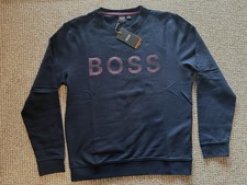  178 - NWT HUGO BOSS SIMO ZA Men's Crew Sweatshirt Metallic Graphic - Large