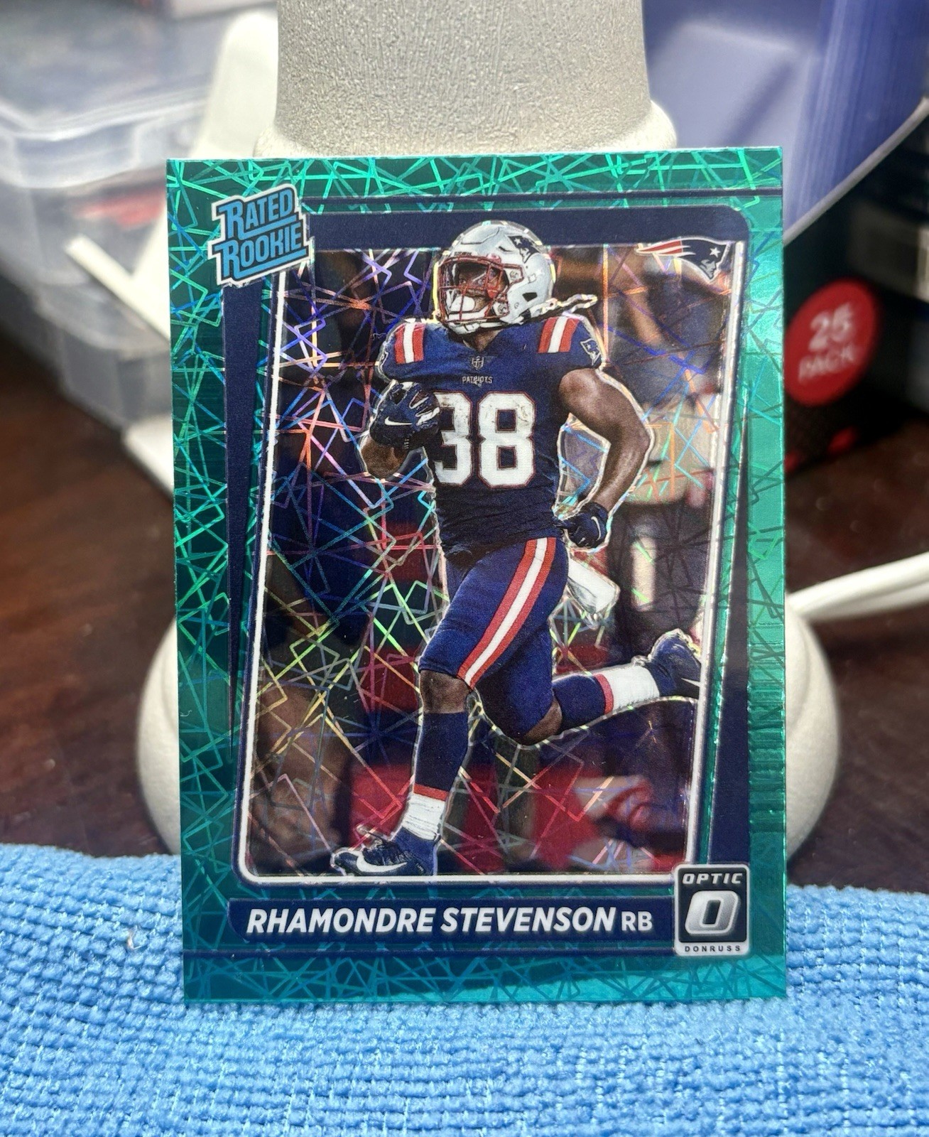 2021 Panini Donruss Optic - Rated Rookie Rhamondre Stevenson #237 Green Velocity