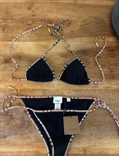 Burberry Women's Bikini Set Size XS Black Swimwear