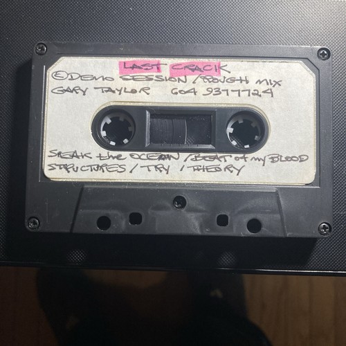 LAST CRACK Demo Session/Rough Mix Handwritten Cassette Tape Heavy Metal RARE