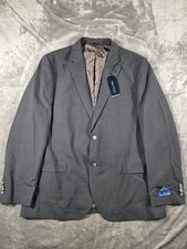 Nautica Men's Modern-Fit Active Stretch Blazer Sport Coat Gray Solid 44R NWT