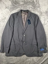 Nautica Men's Modern-Fit Active Stretch Blazer Sport Coat Gray Solid 44R NWT