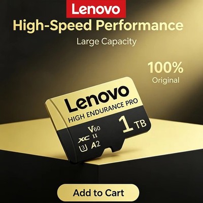 Lenovo High Speed Micro SD Card 1TB 512GB 256GB 128GB TF Flash Memory Card Class