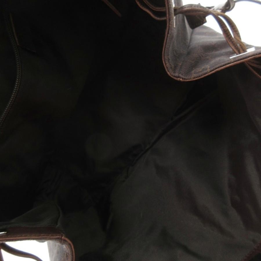 GUCCI Tote Bag GG Canvas with Leather Trim W13 x H12in Dark Brown Women's Auth thumbnail 6