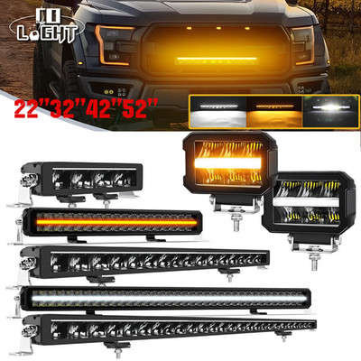 12V LED Zusatzscheinwerfer Gelb/Weiß Tagfahrlicht Für Offroad LKW ECE R148 R149