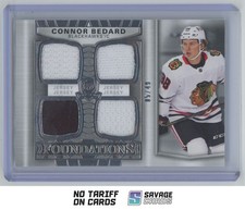 2024-25 Upper Deck The Cup Foundations Quad Jersey Connor Bedard /49 #F-CB