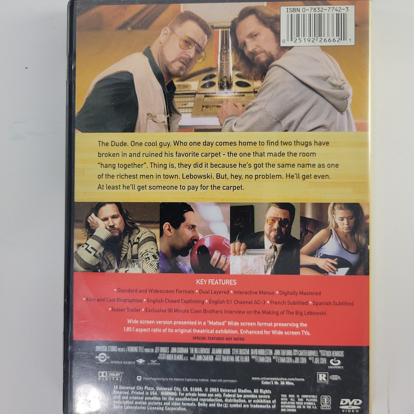 The Big Lebowski pre-owned DVD 