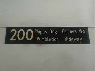 200 Phipps Colliers Holz Wimbledon - London 17.10.1978 Bus Destination Blind 36''