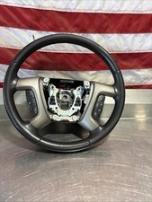 11-13 Chevy Gmc Sierra 2500 Black Leather Wrapped Steering Wheel Oem 25853070