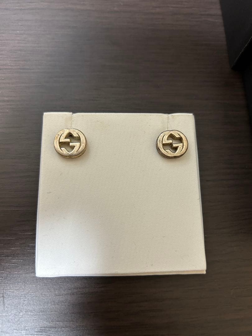 GUCCI Interlocking Silver Earrings Studs Authenti… - image 3