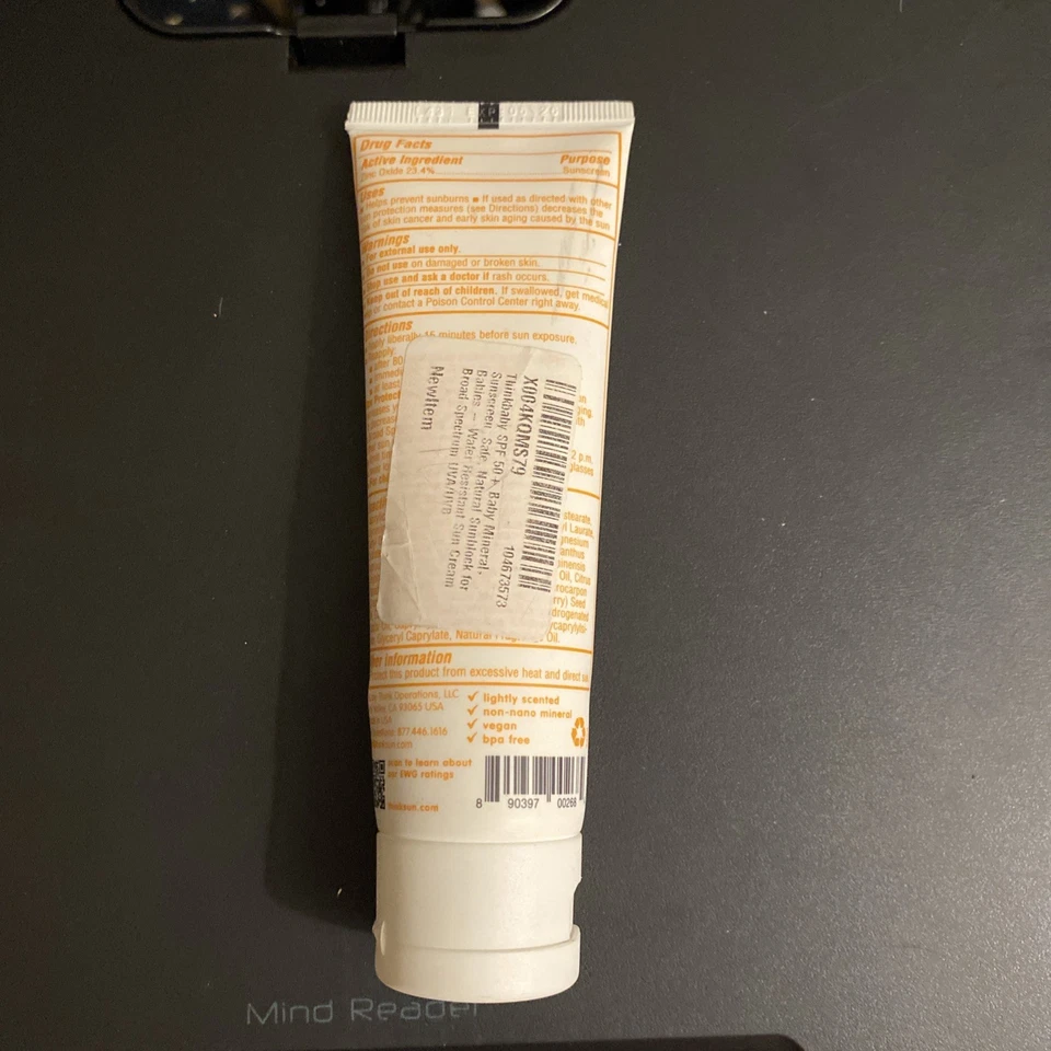 Thinkbaby FPS 50+ Protector Solar Mineral para Bebé Seguro, Natural Resistente al Agua 6oz 5/26 Foto 2 de 2