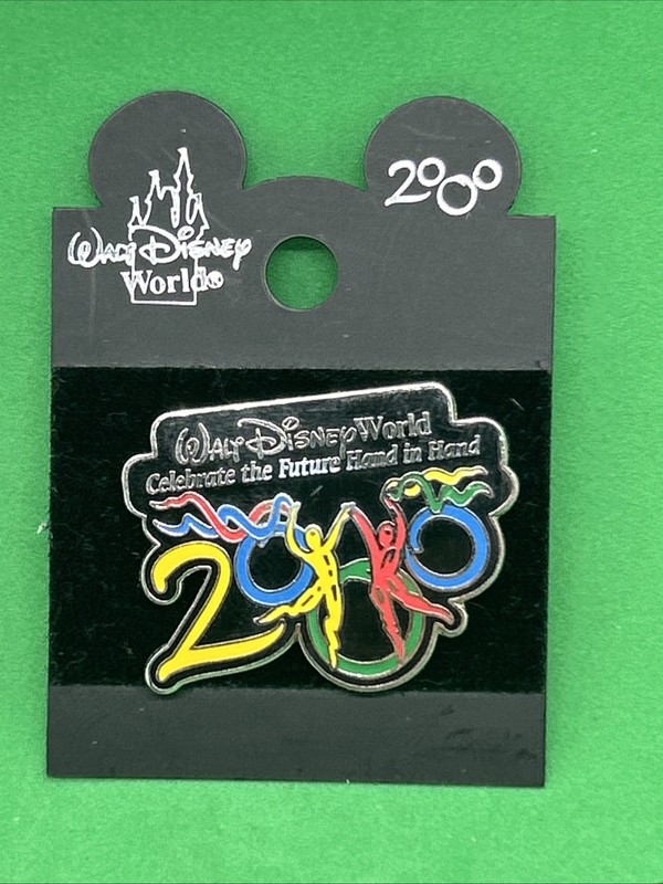 Celebrate The Future Hand in Hand Dancers WDW Vintage 2000 Disney Pin On Card